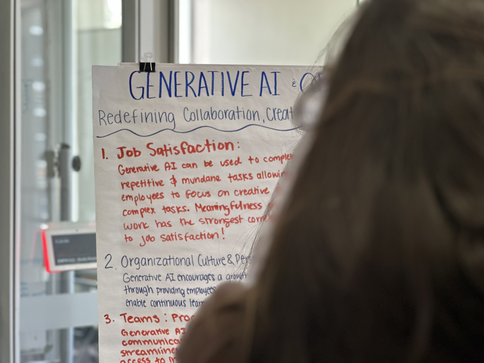 student views poster on Generative AI