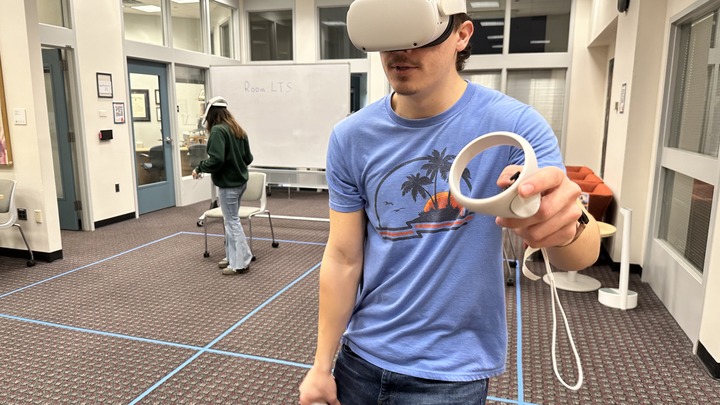 Students using VR in their class