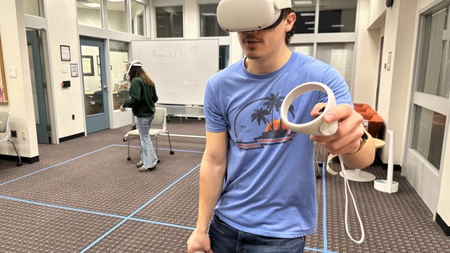 Students using VR in their class